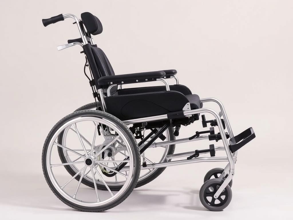 Cadeira de rodas dobrável Agile Ortobras com encosto reclinável