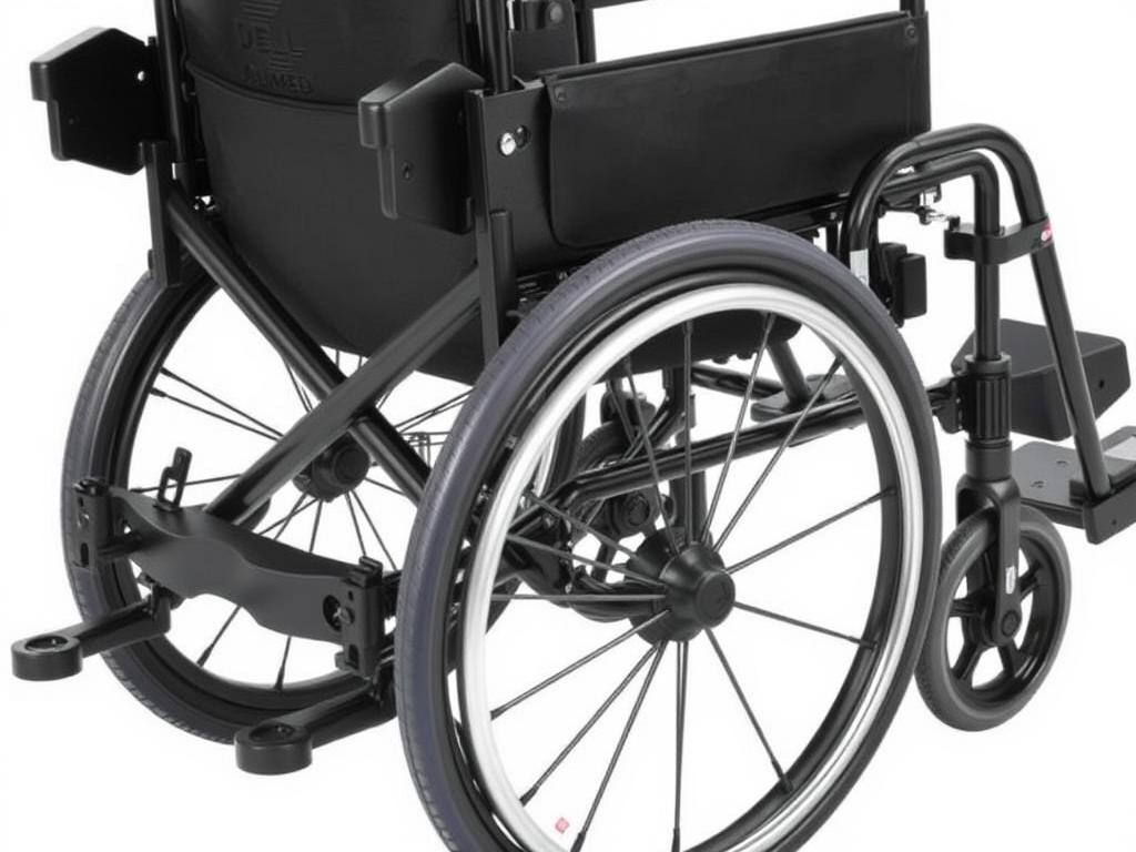 Cadeira de rodas dobrável D400 Dellamed com apoios escamoteáveis