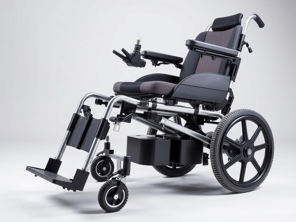 Cadeira de rodas motorizada Ottobock B400 com destaque para seu sistema de baterias de alta capacidade Cadeira de rodas motorizada Ottobock B400 com destaque para seu sistema de baterias de alta capacidade