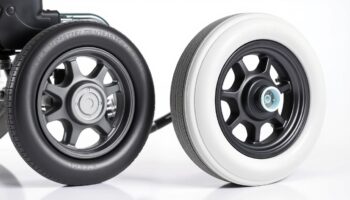 Roda Dianteira para Cadeira De Rodas Pneu Maciço Aro 8